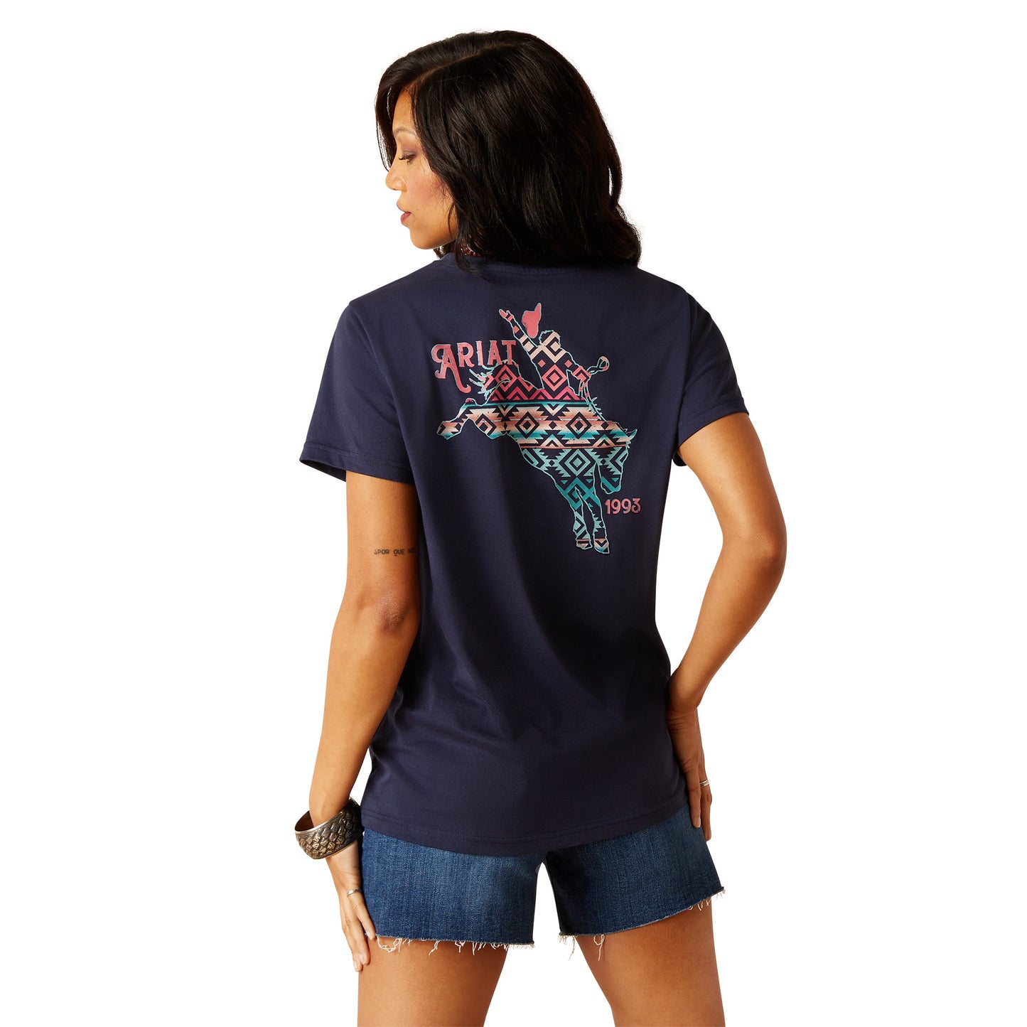 10048644 Ariat Women's Bronco T-Shirt Navy