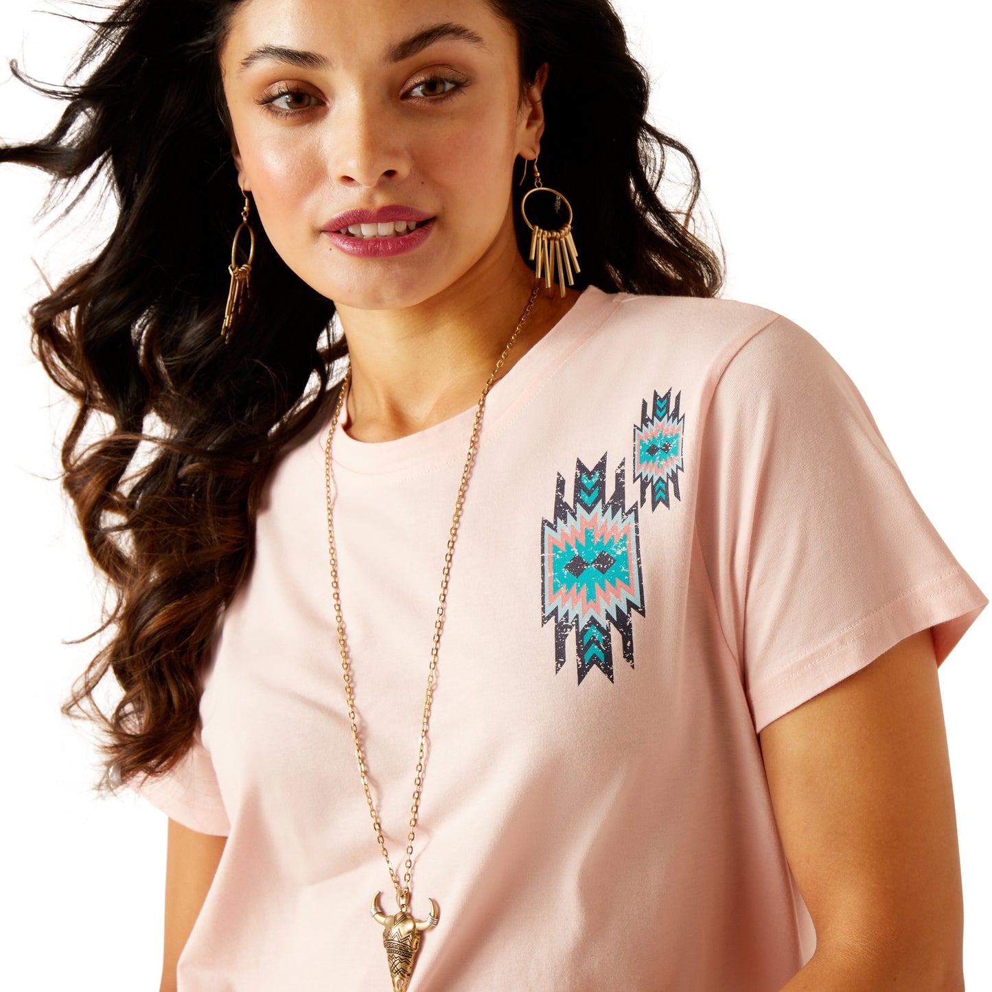 10048645 Ariat Women's Granger T-Shirt Blushing Rose