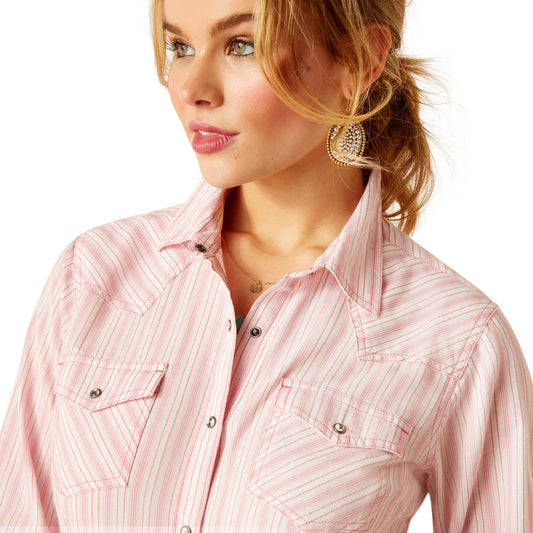 10048699 Ariat Women's Angelina LS Sassy Stripe Shirt