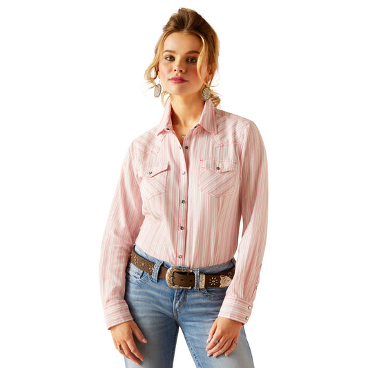 10048699 Ariat Women's Angelina LS Sassy Stripe Shirt