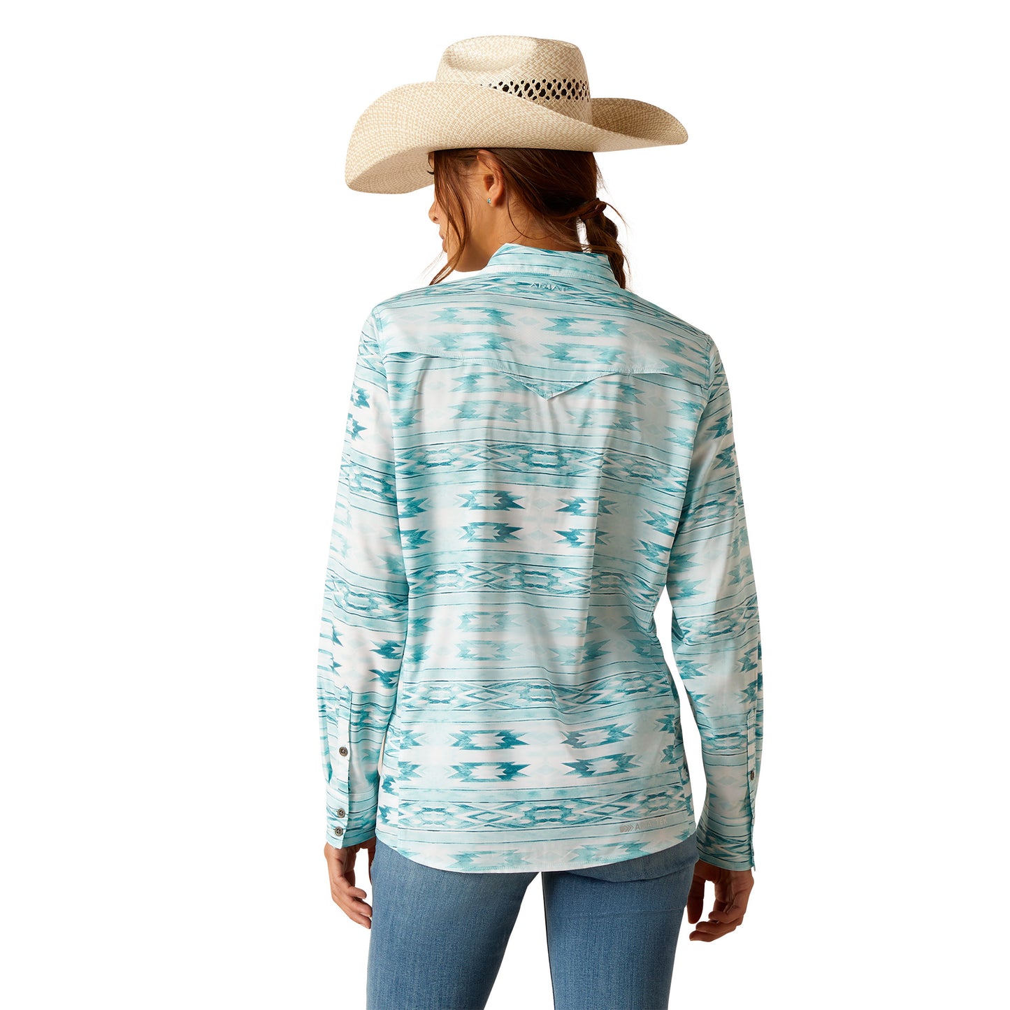 10048776 Ariat Women's Western Venttek Stretch LS Shirt Nora Print