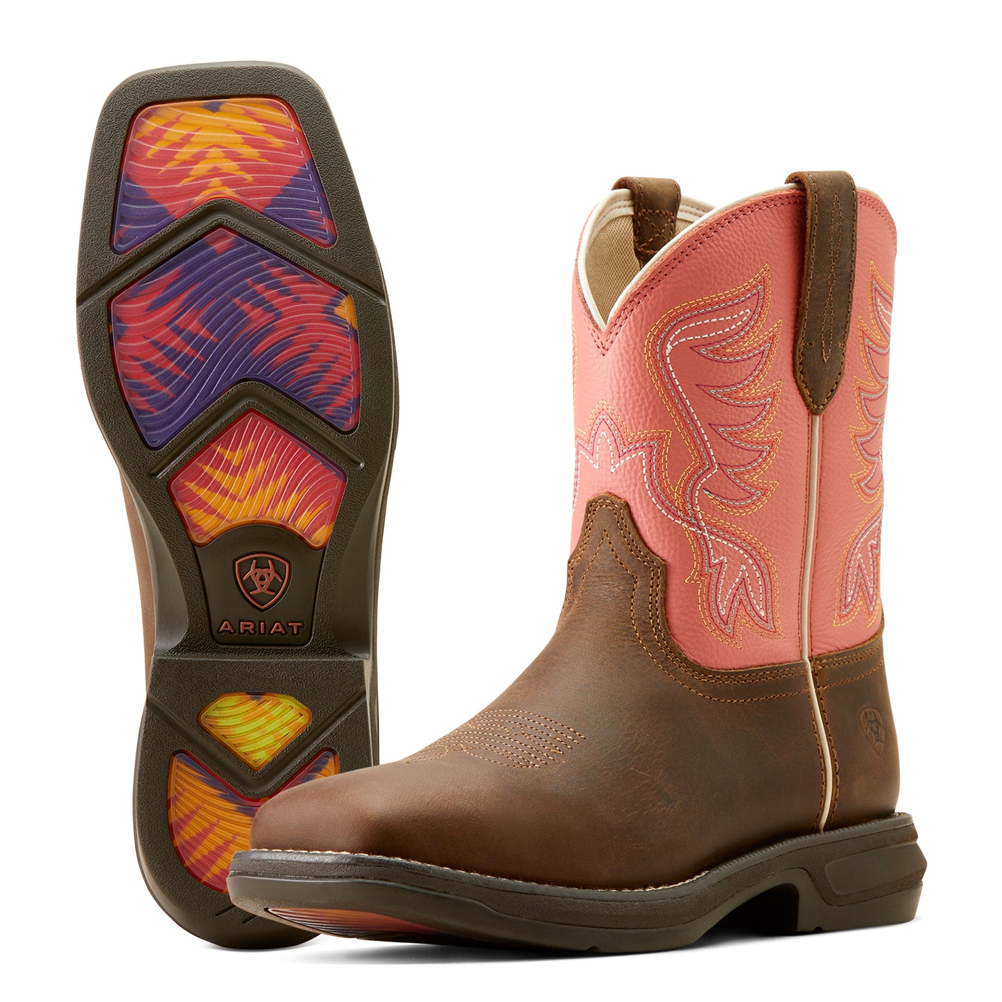 10050916 Ariat Women's Anthem Shortie Myra Honey Bee/Cosmic Coral