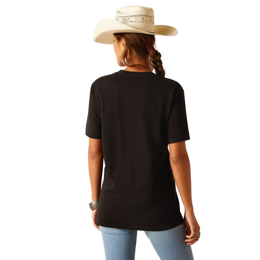 10051437 Ariat Women's Tall Boot Sketch Tee Black