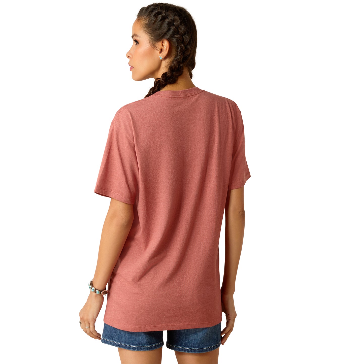 10051764 Ariat Women's Rodeo First Tee Red Clay Heather