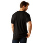 10055149 Ariat Men's Vertical Logo Tee Black