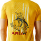 10054772 Ariat Men's Rodeo Proud SS Tee Gold Heather