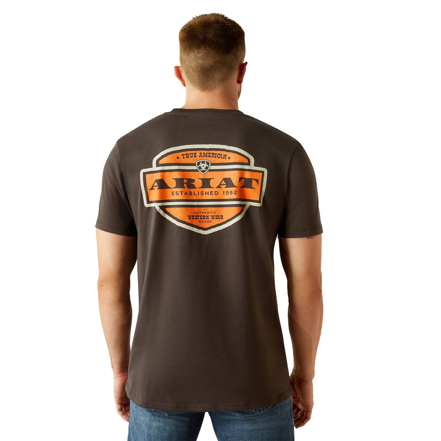 10054837 Ariat Men's O'L Style Lockup SS Tee Vintage Black