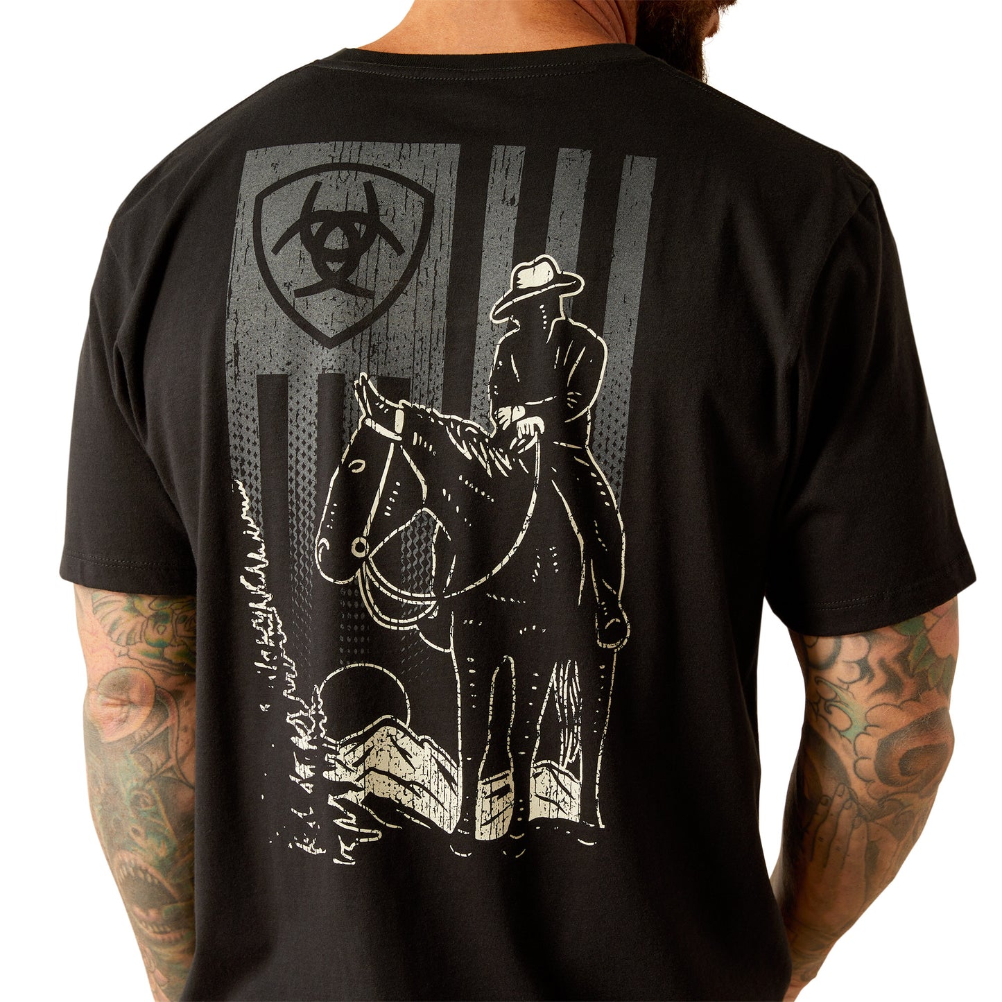 10054842 Ariat Men's Big Sky Freedom SS Tee Black