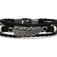 BC5040 Montana Silversmiths Braided Wrap Feather Bracelet