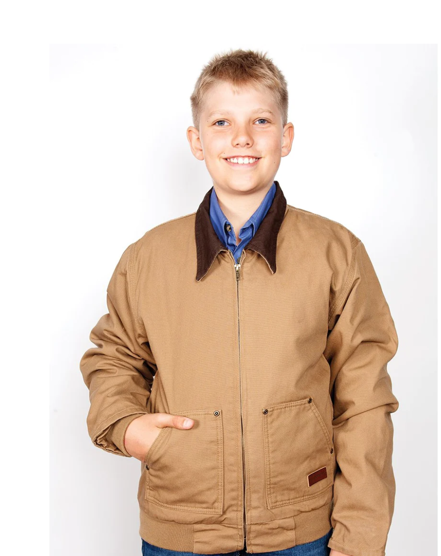 BWOJ1200 Just Country Kids Diamantina Jacket Khaki