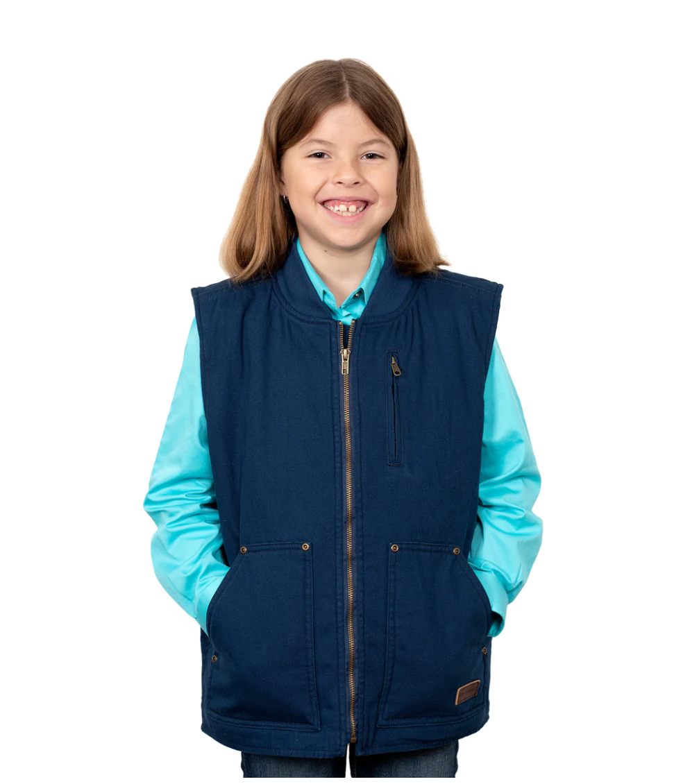 BWOV2301 Just Country Kids Diamantina Vest Navy