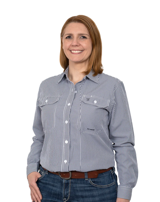 WWLS2306 Just Country Women's Abbey Full button print Work shirt