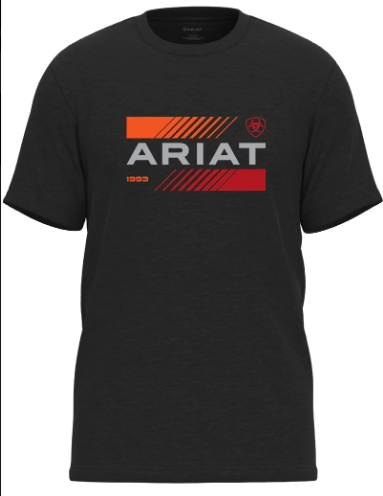 10042807 Ariat Bys Octane Stack SS T-Shirt Charcoal Heather