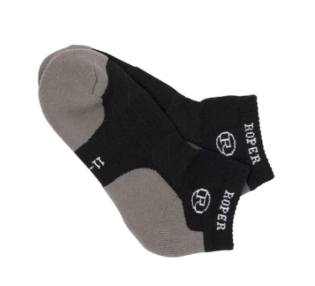 RASA0001 Roper Crew Socks Black & Grey