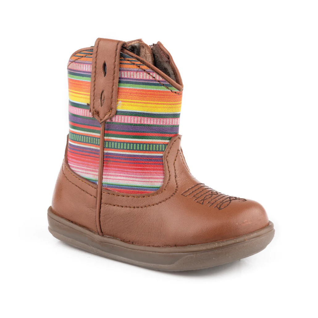 09-016-0914-3240TA  Roper Infant Cowbaby Cora Serape Tan/ Serape Leather