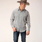 03-001-0225-4027 Roper Mns Amarillo LS Grey Shirt