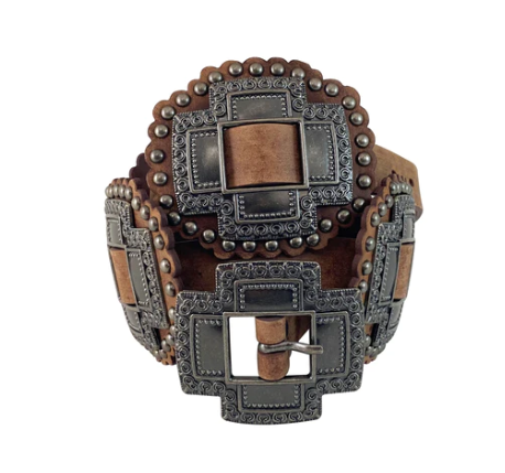 546790 Roper Wms Conchos Leather Belt