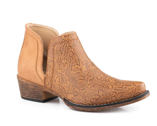 09-021-1567-3140 Roper Wms Ava Tan Floral Embossed