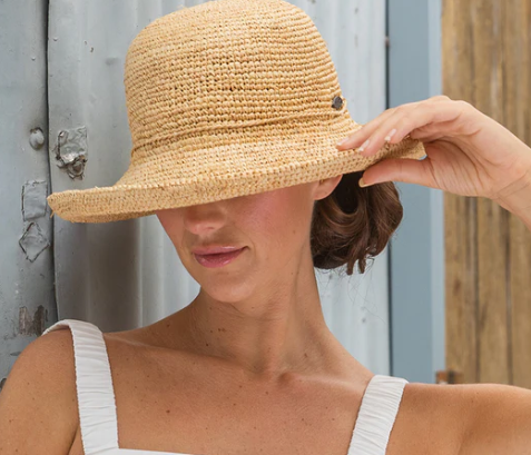 BD41 Before Dark Natural Stylish Beach Hat 58cm Adjustable