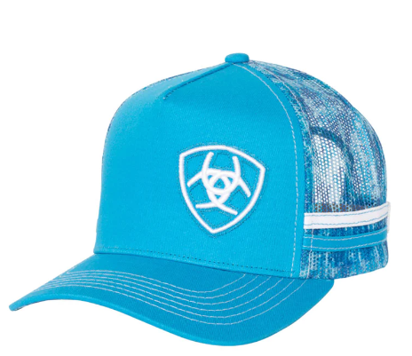 AC2200 Ariat Digi Camo Trucker Cap Blue Jewel