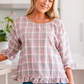 SP-B62-1 Gingham Women's Pink Top