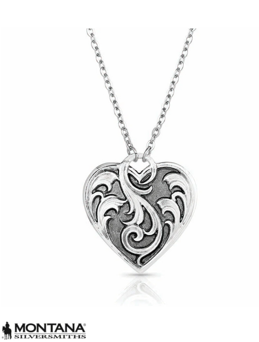 NC4880 Montana Silversmiths Heart Necklace