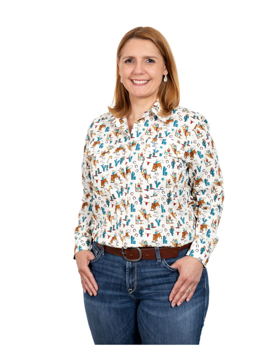 WWLS2345 Just Country Women's Abbey Full Button Workshirt