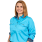 WWLS2352 Just Country Women's Jahna Half Button Workshirt