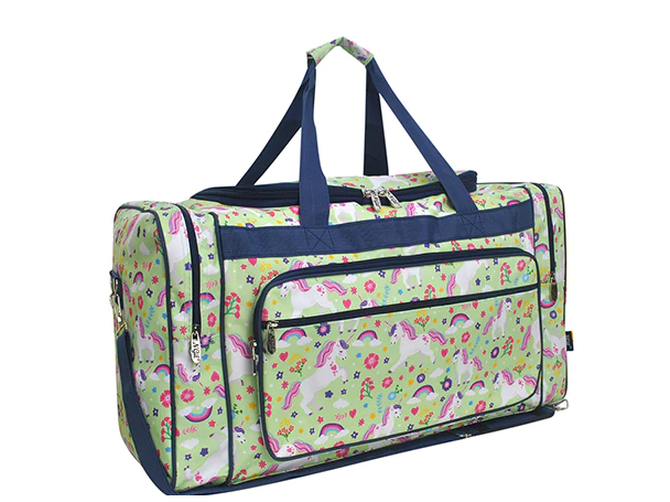 UNI423-BLK Unicorn Canvas Duffle Bag23''