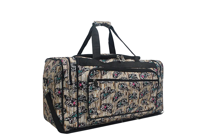 COWH423-BLK Darlin Cowgirl Canvas Duffle Bag23''