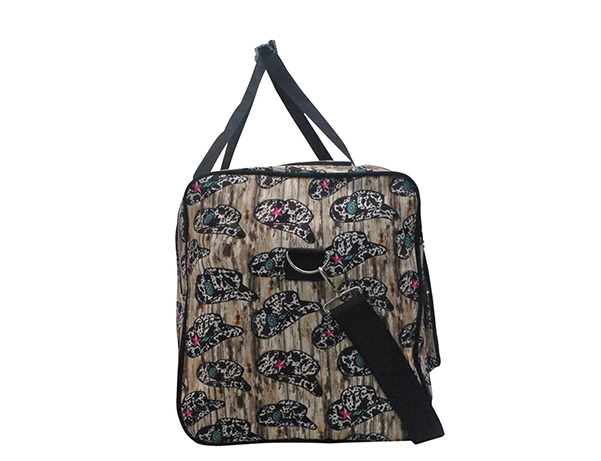 COWH423-BLK Darlin Cowgirl Canvas Duffle Bag23''