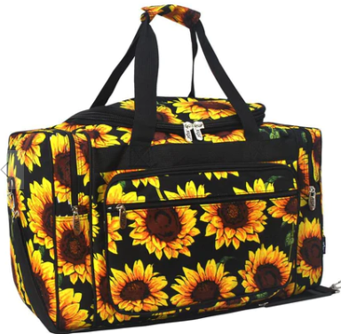 SUF423-BLK Sunflower Canvas Duffle Bag23''