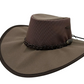 0126BRO Jacaru Parks Koolaroo Mesh Wide Brim Brown