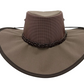 0126BRO Jacaru Parks Koolaroo Mesh Wide Brim Brown