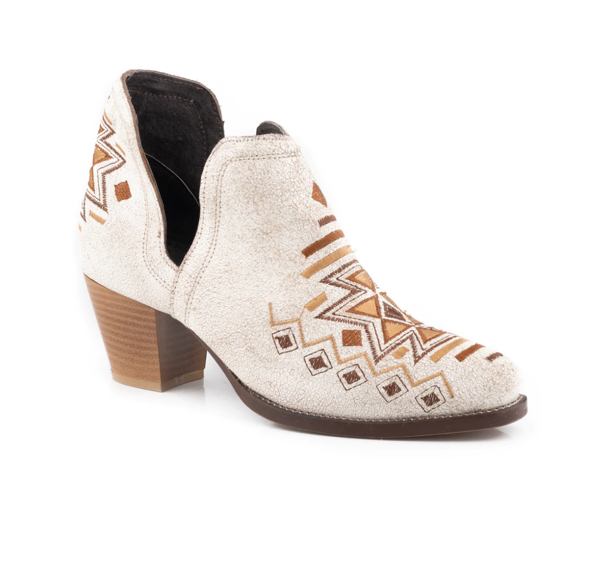 09-021-0981-3213 Roper Women's Rowdy Aztec Vintage White leather