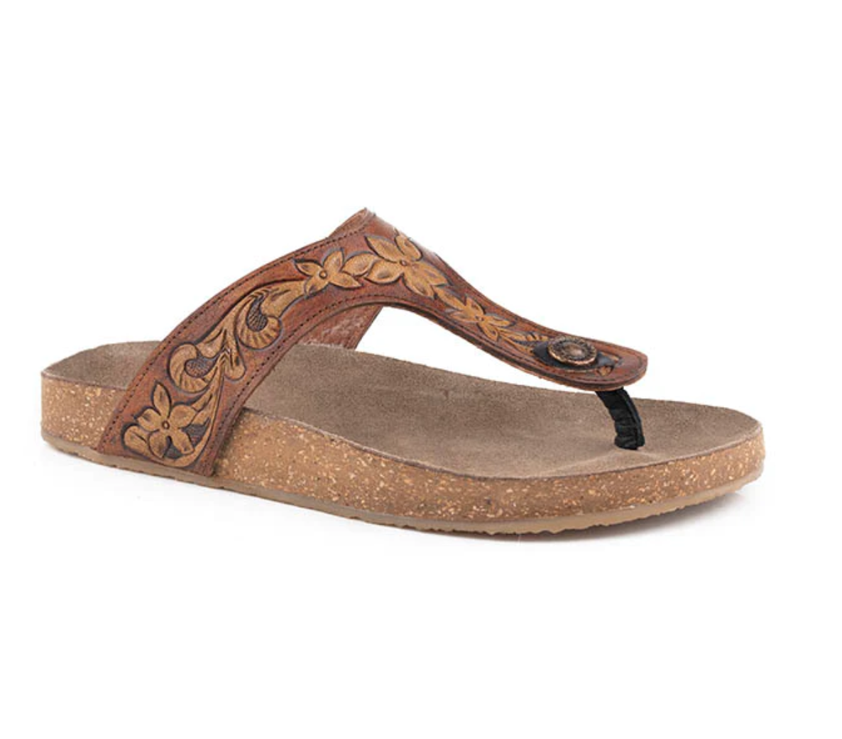 Brandy Roper 09-021-607-3229 Roper Women's Miranda Cognac/ Tan Tooled leather – RAYVIEW