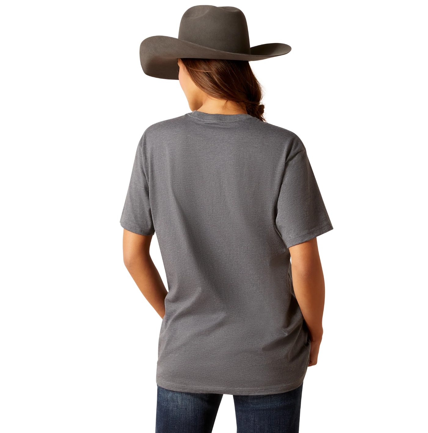 10047634 Ariat Women's Logo Charcoal Tee