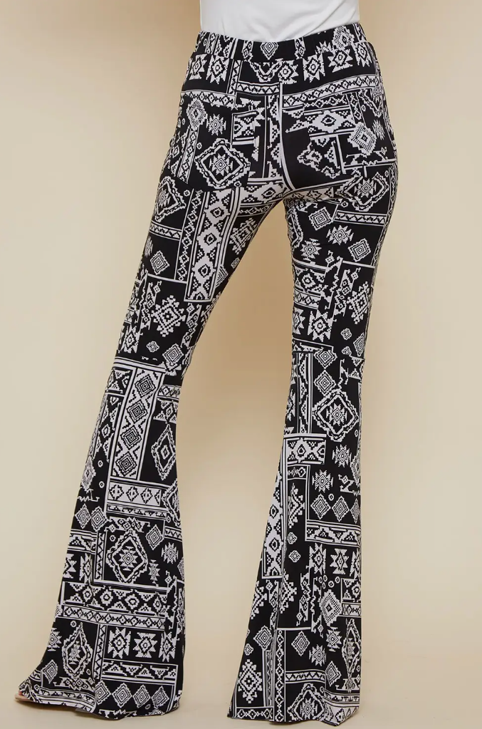 WL2300PH Nashville Line Honky Tonk Highway Print bellbottoms