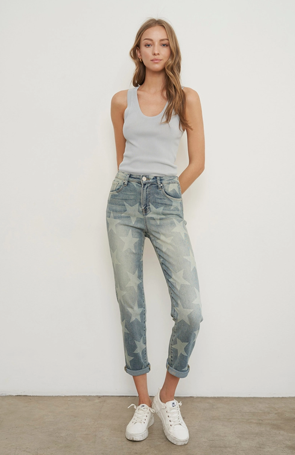 P1272 Nashville Line Birch Star Crop Jean