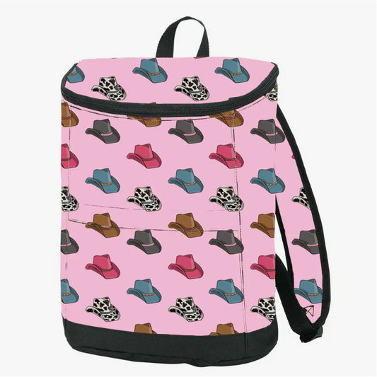 BKCLR007 USA Pink Cowboy Hat Backpack Cooler Bag