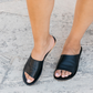 LEAWRASLIBLA Leather Women's Black Slides