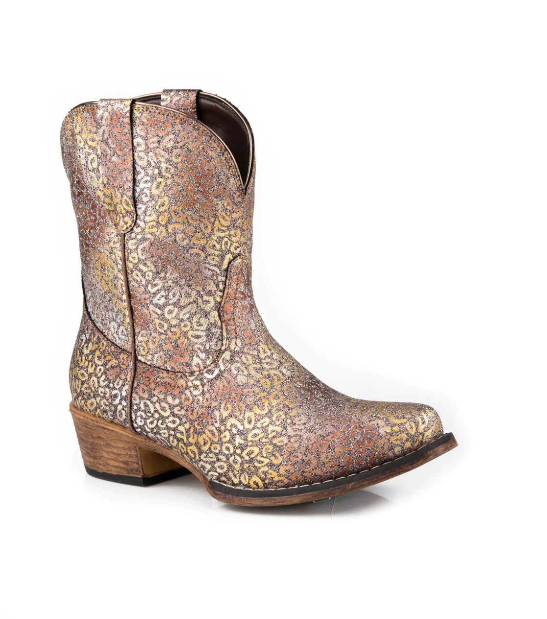 09-021-1567-3262 Roper Women's Ingrid Gold Leopard Glitter