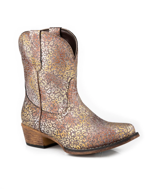 09-021-1567-3262 Roper Women's Ingrid Gold Leopard Glitter