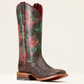 10046892 Ariat Women's Frontier Farrah Chocolate floral emboss/ Wild rose print