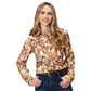 03-050-0590-0158 Roper Women's LS Brown Shirt