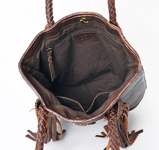 ADBGM312A USA Aged Turquoise Leather Handbag