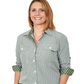 WWLS2261 Just Country Women's - Abbey - Full Button Olive Green