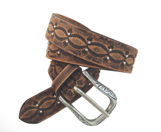 9629300 Roper Women's Distressed Hand Sanded Leather Belt
