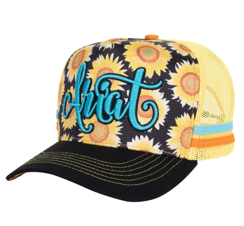 AC2215 Ariat Sunflower Script Trucker Cap