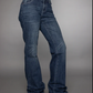 524939 CC Western Wide leg Trouser Jean - Dark Wash